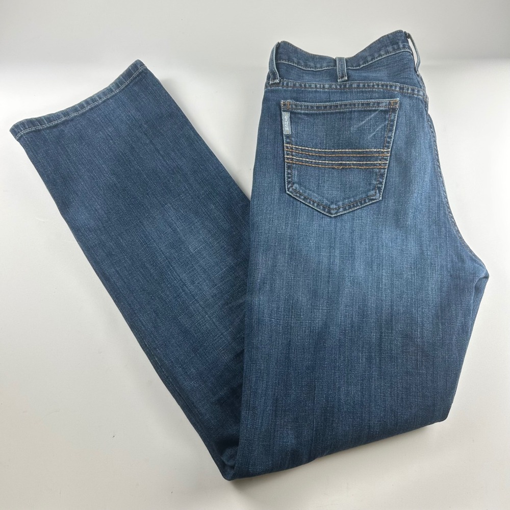 Cinch Mens 32x32 Straight Leg Jeans Blue Medium Wash Denim Cotton Stretch